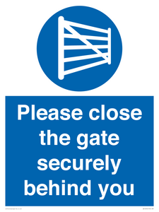 Please close the gate securely behind you